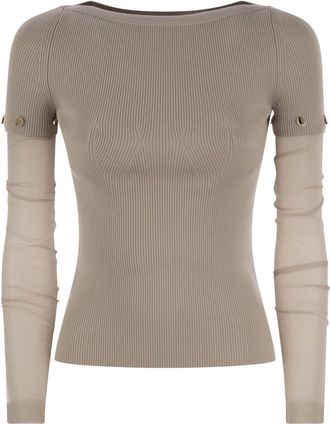 Sportmax Boat Neck Long-sleeved Jumper