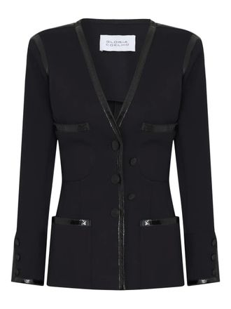 Gloria Coelho buttoned V-neck jacket - Black