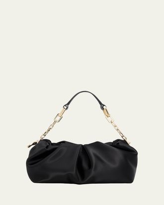 Christian Louboutin Eva Ruched Neoprene Shoulder Bag