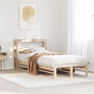 vidaXL Vidaxl - Estructura De Cama Sin Colch&oacute;n Madera Maciza De Pino 90x190 Cm