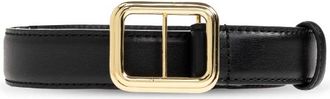 LI&Eacute; STUDIO Georgia Brede Riem - Dames - Riemen - Zwart - 75 CM - Leer - Accessoires