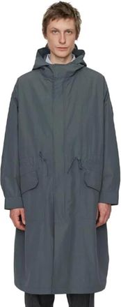 Mfpen Grijze Parka Stijl Jas met Capuchon - Heren - Parka Jassen - Grijs - L - Katoen - Jassen