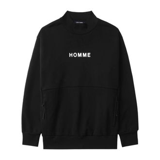 Comme Des Gar&ccedil;ons Sweatshirt met hoge hals en grafische print - Heren - Sweatshirts & Hoodies - Zwart - Maat: L