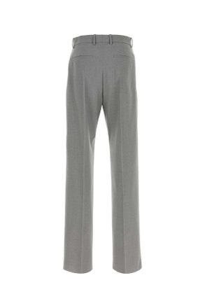 Jil Sander Mens Virgin Wool Trousers Gray