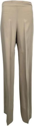 P.A.R.O.S.H. Wijde Pijp Sand Broek - Dames - Wijde Broeken - Beige - L - Polyester - Broeken