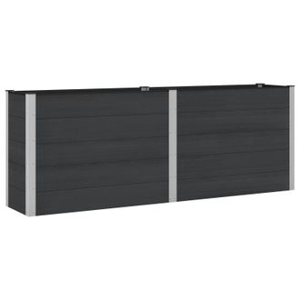 vidaXL Arriate Elevado Negro 250 X 50 X 91 Cm Vidaxl