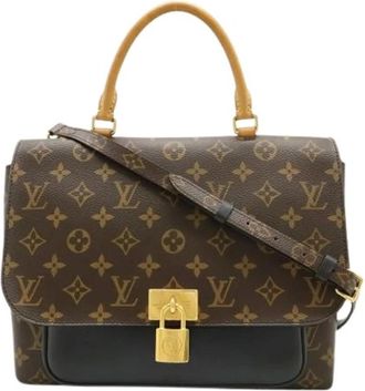 Louis Vuitton Pre-owned Monogram Shoulder Bag - Dames - Vintage Handtas - Bruin - ONE Size - Leer - Vintage