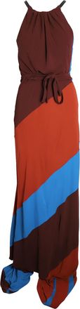 Bottega Veneta Pre-owned Womens Asymmetric Maxi Dress in Multicolor Viscose - Multicolour - Size EU 36 (Womens)