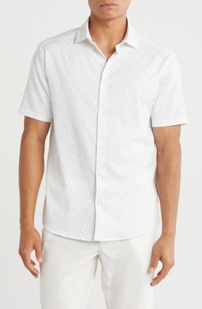 WESTZEROONE Rio Short Sleeve Button-Up Shirt in White at Nordstrom Rack, Size Xx-Large