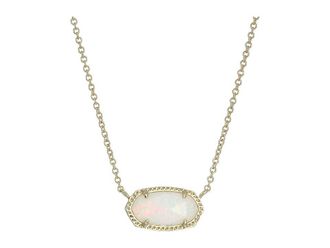 Kendra Scott Elisa Pendant Womens Necklace Womens Necklace Gold/White Kyocera Opal
