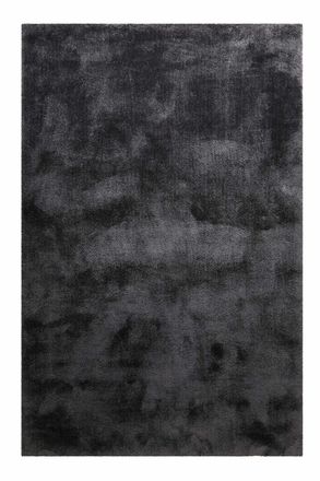 Homie Living Alfombra de pelo largo extrasuave gris antracita 130x190