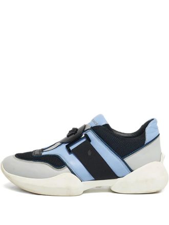 Versace Medusa slip-on sneakers - women - Calf Leather/Mesh/Calf Leather/Rubber - 38 - Blue
