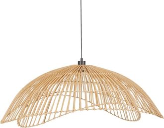 Maisons du monde L&aacute;mpara de techo de rat&aacute;n en 2 niveles &Oslash;90 cm