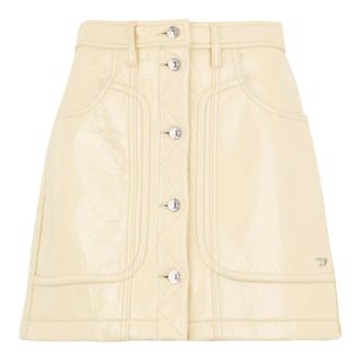 Diesel Short Skirts, female, Beige, Size: W26 O Ambra Mini Skirt