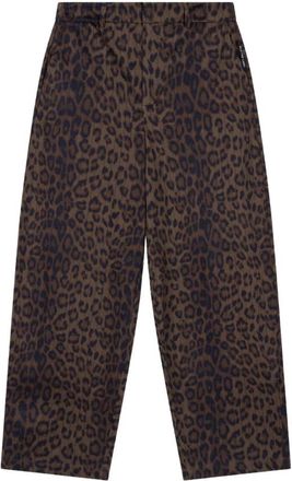 ALIX The Label Alix The Label - Geweven Animal Barrel Broek - Dames - Broeken - Bruin - Maat: S Katoen