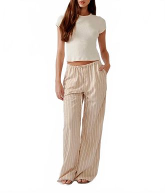 Sablyn Gemma Stiped Pull On Pants In Dune
