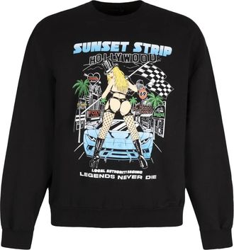 Local Authority Katoenen Sweatshirt met Ronde Hals - Heren - Sweatshirts - Zwart - S - Katoen - Hoodies & sweatvesten