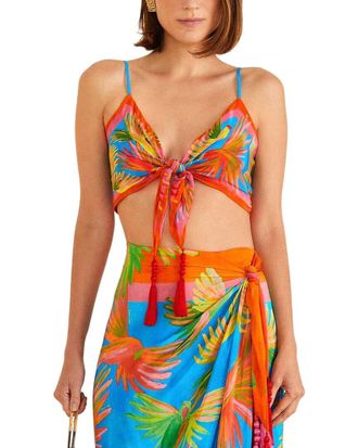Farm Rio Painted Birds Scarf Top