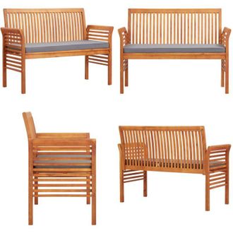 vidaXL Panca da Giardino a 2 Posti 120 cm Legno Massello di Acacia - Divano da giardino - Panca da esterno