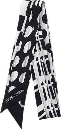 Louis Vuitton Pre-owned Womens Printed Bandeau Silk Scarf - Black Textile - One Size