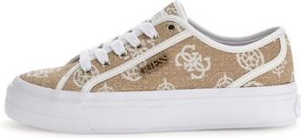Guess Platform logo print sneakers - Beige - Dames - Sneakers - Beige - 36 EU - Polyester - Schoenen