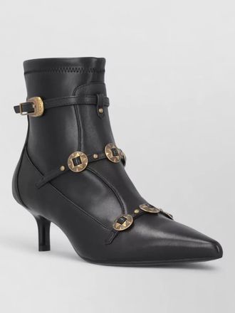 Pinko gloria 20 ankle boots buckle strap studs