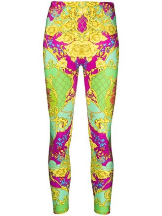 Philipp Plein Leggings New Baroque a vita alta - Viola
