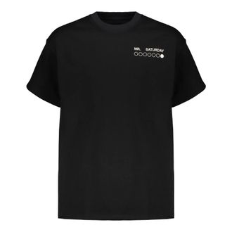 Mr. Saturday T-shirt in Cotone con Logo Msps2 - - Tops - Uomo - Nero - S