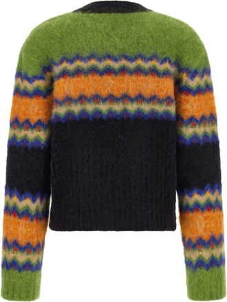Ganni Fair Isle Zigzag Sweater - Black