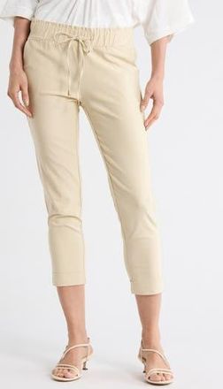Patrizia Luca Drawstring Waist Capri Pants in Khaki at Nordstrom Rack, Size Medium