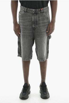 Diesel Denim Shorts D-LIVERY with Logo Buttons size 32
