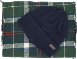 Barbour Swinton Muts & Sjaal Cadeauset - Heren - Wintersjaals - Veelkleurig - ONE Size - Katoen - Accessoires