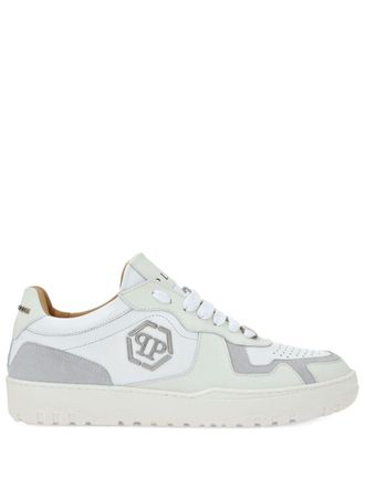 Philipp Plein Hexagon low-top leather sneakers - unisex - Leather - 35 - White