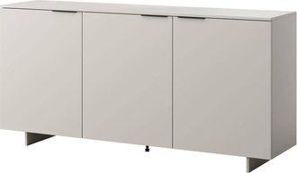 Dmora Credenza Neto, Madia da salotto con tre ante battenti, Rialzato da terra, 180x42 h90 cm, Beige