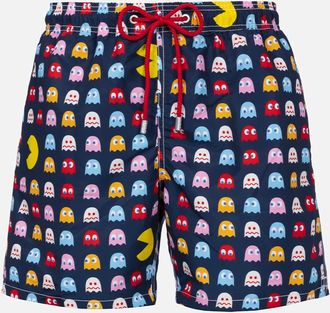 MC2 Saint Barth Man Mid-length Gustavia Swim-shorts With Pac-man Print Pac Man Special Edition