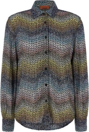 Missoni Caperdoni Shirt - Dames - Overhemden - Veelkleurig - S - Polyester - Overhemden