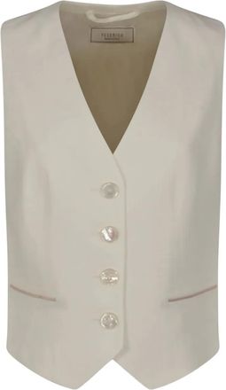 PESERICO Gilet in lino - Toni neutri
