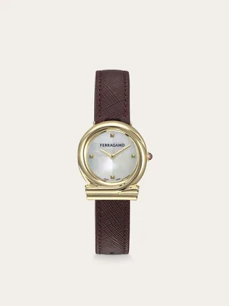 Ferragamo Women Gancini Twisted Watch Red