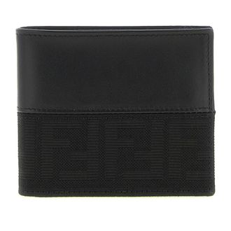 Fendi Accessoires, Heren, Zwart, ONE Size, Leer, Bi-fold Portemonnee
