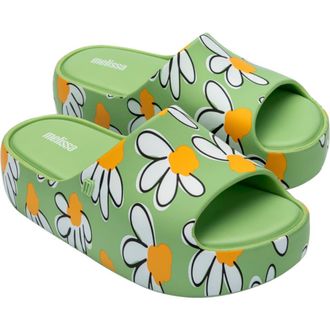 Melissa Platform Sandal in Green/White/Yellow at Nordstrom Rack, Size 10