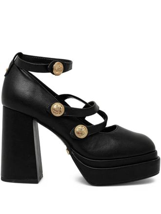 Buffalo 110mm May Mary platform strap pumps - Black