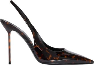 PARIS TEXAS Tortoiseshell Leather Lidia Slingbacks