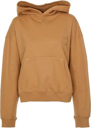J.W.Anderson Anchor Logo Hoodie - Dames - Hoodies - Beige - XS - Katoen - Hoodies & sweatvesten
