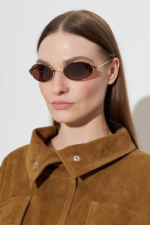 Alexander McQueen Sunglasses, Unisex, Gold