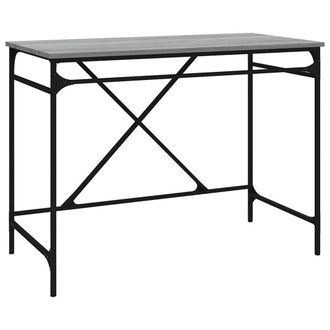 Berkfield Home Desk Grey Sonoma 100x50x75 cm Engineered Wood & Iron | Size: 100 x 50 x 75 cm