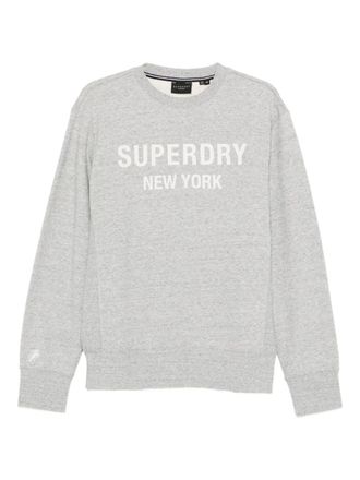 Superdry logo-lettering sweatshirt - men - Cotton - S - Grey