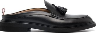 Thom Browne tassel-detailed slip-on loafers - men - Calf Leather/Leather/Polyethylene vinyl acetate (PEVA) - 9 - Black