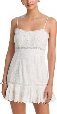 LoveShackFancy Zuri Mini Dress In White