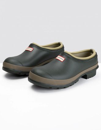 Hunter Womens Hunter Gardener Womens Clog - Dark Olive/Clay - Green - Size: 4