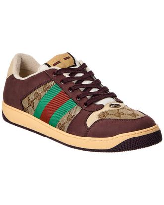 Gucci Screener Gg Canvas & Leather Sneaker